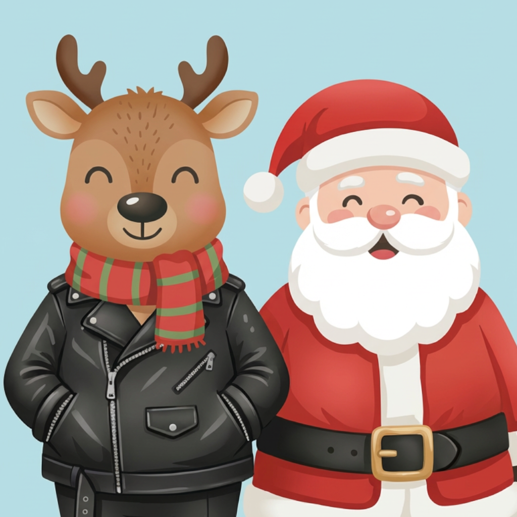 Deer Santa Logo